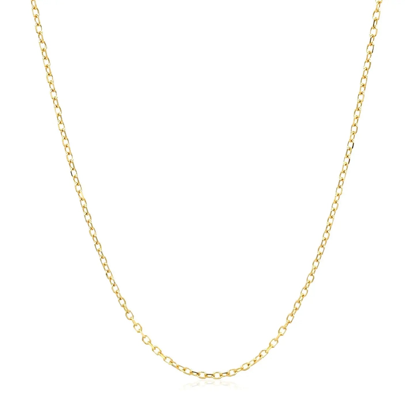 14k Yellow Gold Faceted Cable Link Chain (1.2 mm) RCJ Chains  CELESTIA LUXE JEWELLERS