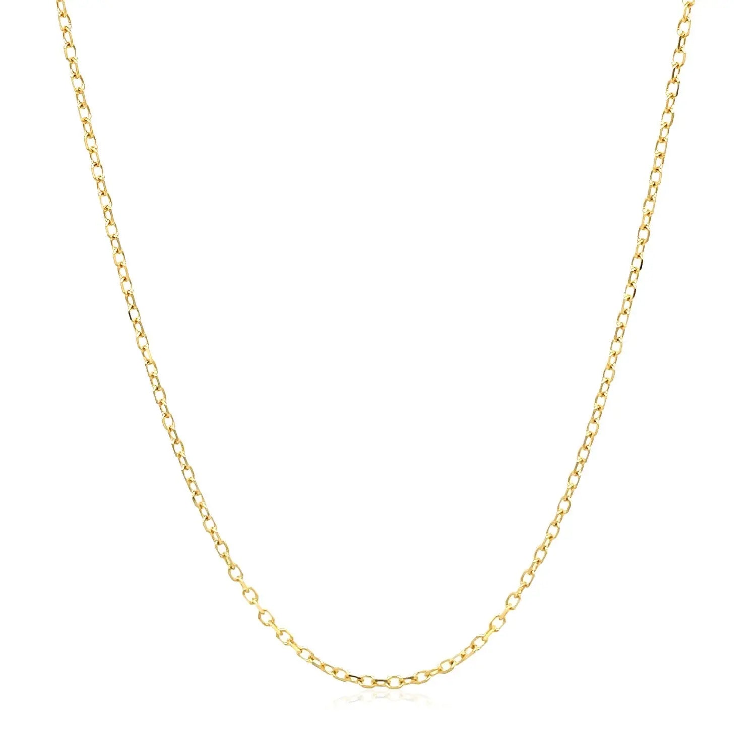 14k Yellow Gold Faceted Cable Link Chain (1.2 mm) RCJ Chains  CELESTIA LUXE JEWELLERS