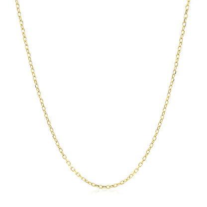 14k Yellow Gold Faceted Cable Link Chain (1.2 mm) RCJ Chains  CELESTIA LUXE JEWELLERS