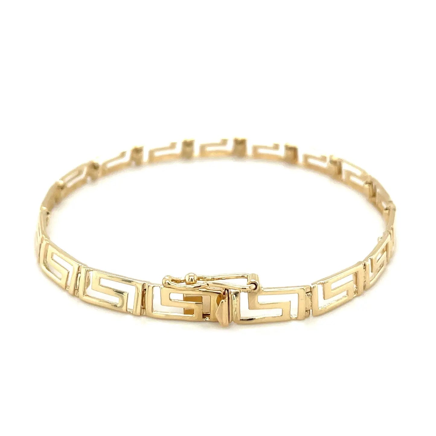 14k Yellow Gold Fancy Greek Key Motif Bracelet (6.35 mm) RCJ Bracelets  CELESTIA LUXE JEWELLERS