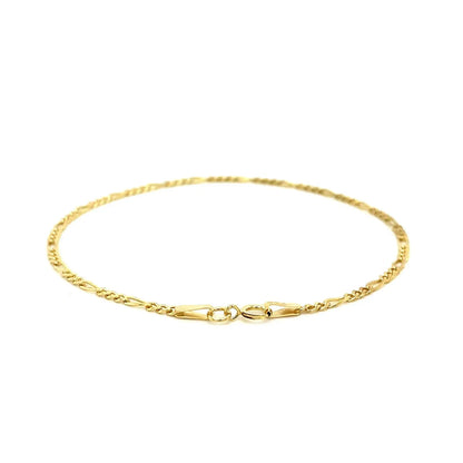 14k Yellow Gold Figaro Bracelet (1.90 mm) RCJ Bracelets  CELESTIA LUXE JEWELLERS