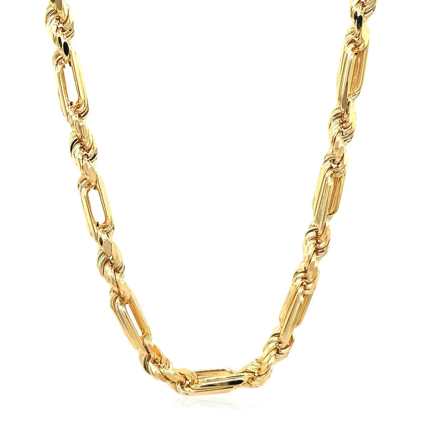 14k Yellow Gold Figaro Chain Necklace RCJ Necklaces  CELESTIA LUXE JEWELLERS