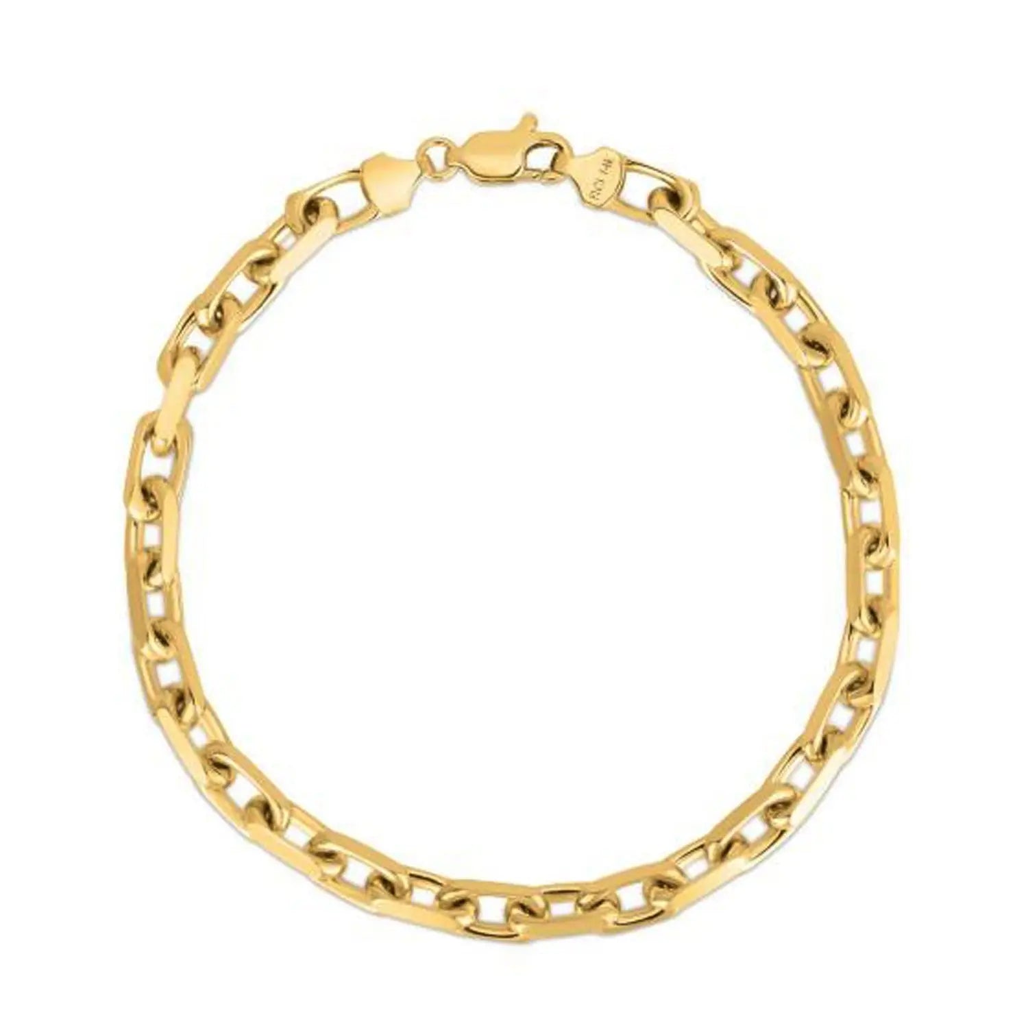 14k Yellow Gold French Cable Chain Bracelet  (4.80 mm) RCJ Bracelets  CELESTIA LUXE JEWELLERS