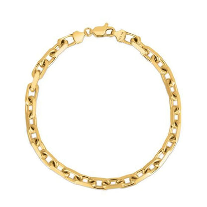 14k Yellow Gold French Cable Chain Bracelet  (4.80 mm) RCJ Bracelets  CELESTIA LUXE JEWELLERS