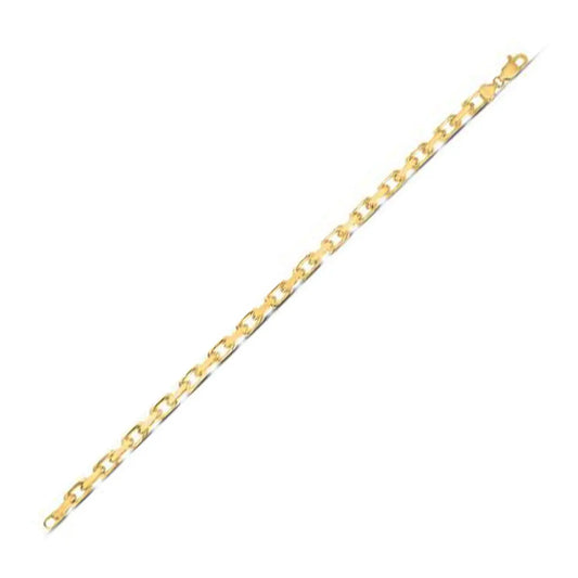 14k Yellow Gold French Cable Link Chain (4.80 mm) RCJ Chains  CELESTIA LUXE JEWELLERS