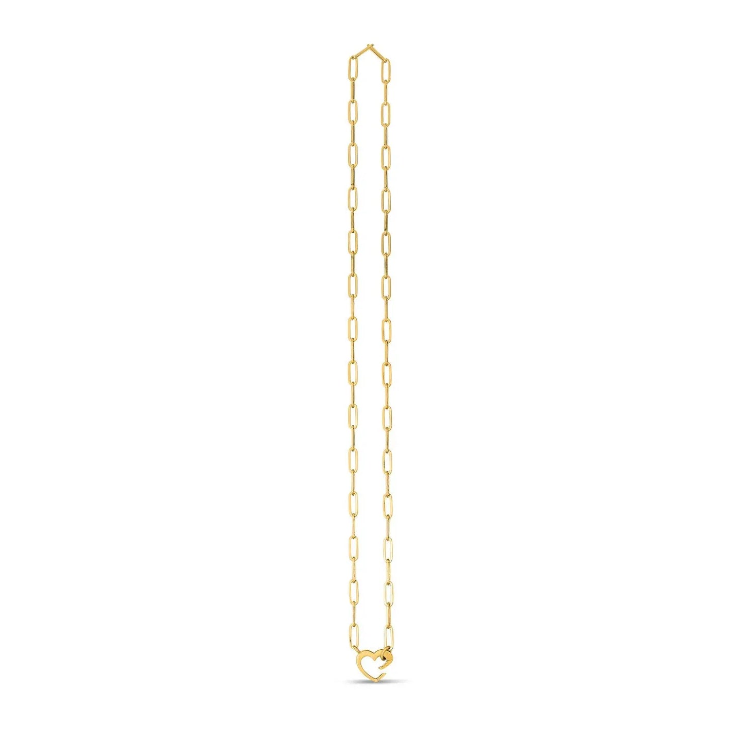 14k Yellow Gold Heart Element Paperclip Necklace RCJ Necklaces  CELESTIA LUXE JEWELLERS