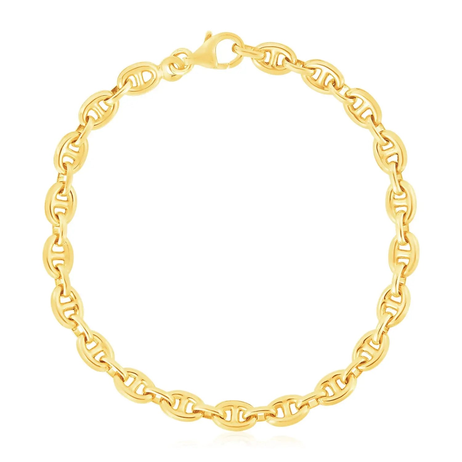 14k Yellow Gold High Polish Mariner Link Bracelet  (5.40 mm) RCJ Bracelets  CELESTIA LUXE JEWELLERS