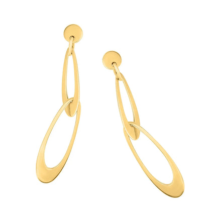 14k Yellow Gold Italian Oval Link Earrings RCJ Earrings  CELESTIA LUXE JEWELLERS
