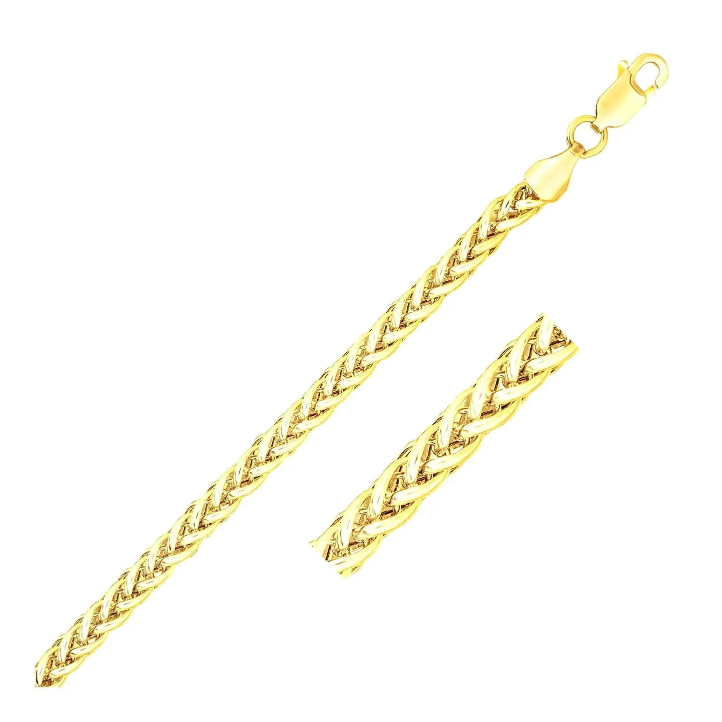 14k Yellow Gold Light Weight Wheat Bracelet  (3.20 mm) RCJ Bracelets  CELESTIA LUXE JEWELLERS
