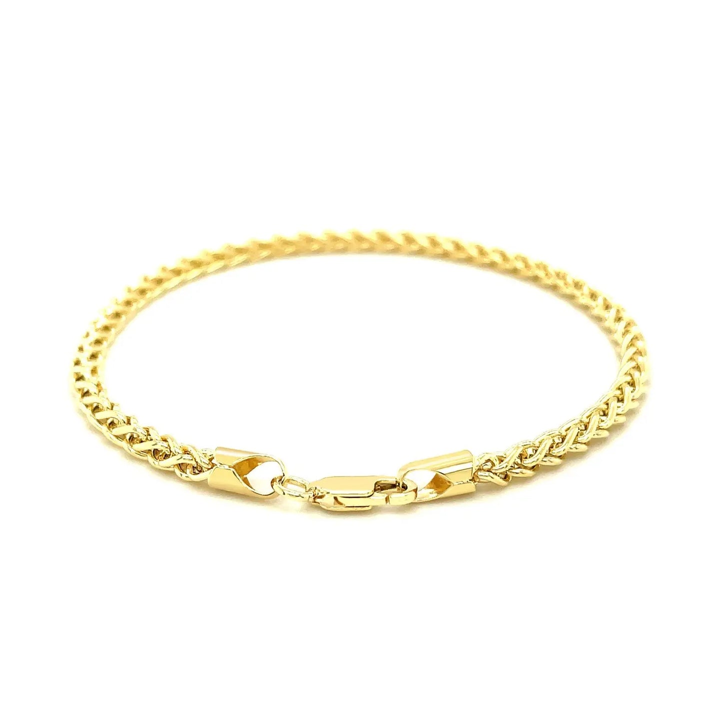 14k Yellow Gold Light Weight Wheat Bracelet  (3.20 mm) RCJ Bracelets  CELESTIA LUXE JEWELLERS