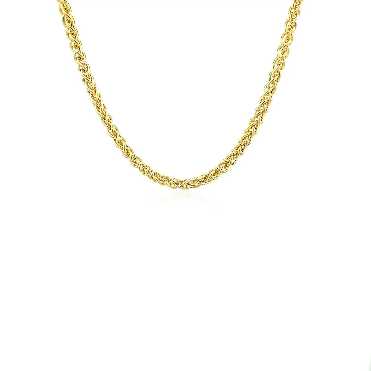 14k Yellow Gold Light Weight Wheat Chain (2.80 mm) RCJ Chains  CELESTIA LUXE JEWELLERS