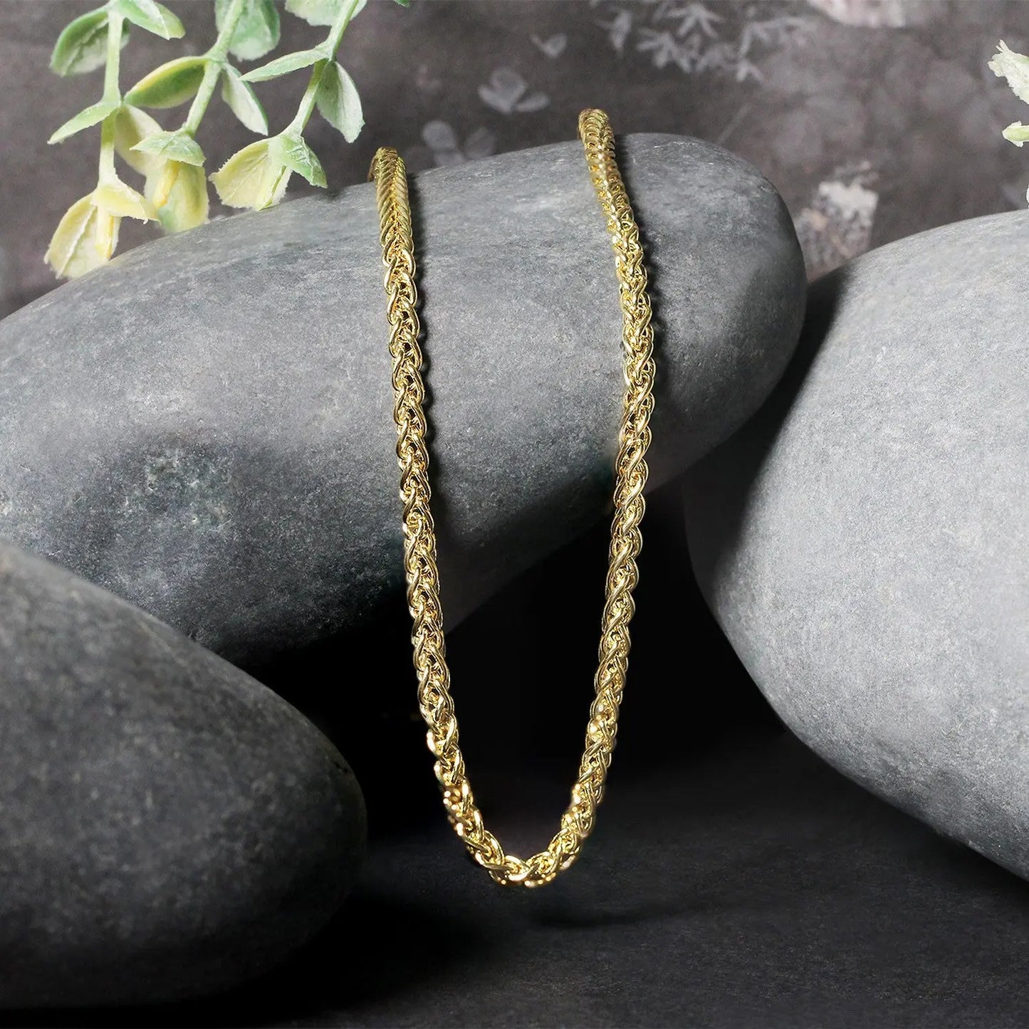 14k Yellow Gold Light Weight Wheat Chain (2.80 mm) RCJ Chains  CELESTIA LUXE JEWELLERS