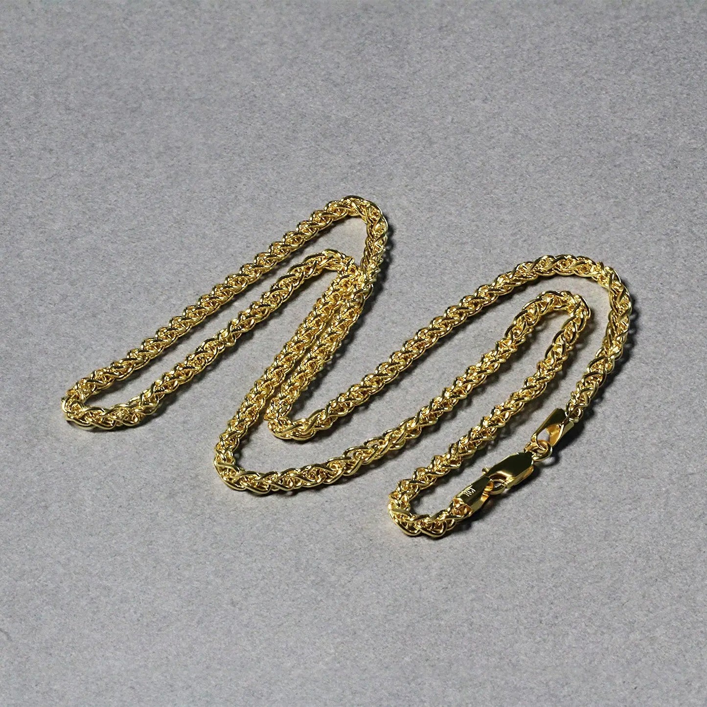 14k Yellow Gold Light Weight Wheat Chain (2.80 mm) RCJ Chains  CELESTIA LUXE JEWELLERS