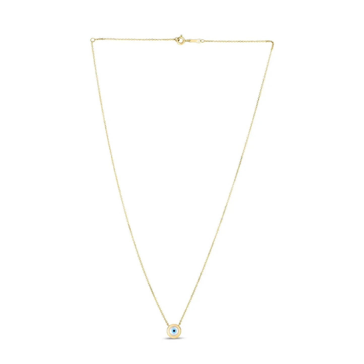14k Yellow Gold MOP Evil Eye Necklace RCJ Necklaces  CELESTIA LUXE JEWELLERS