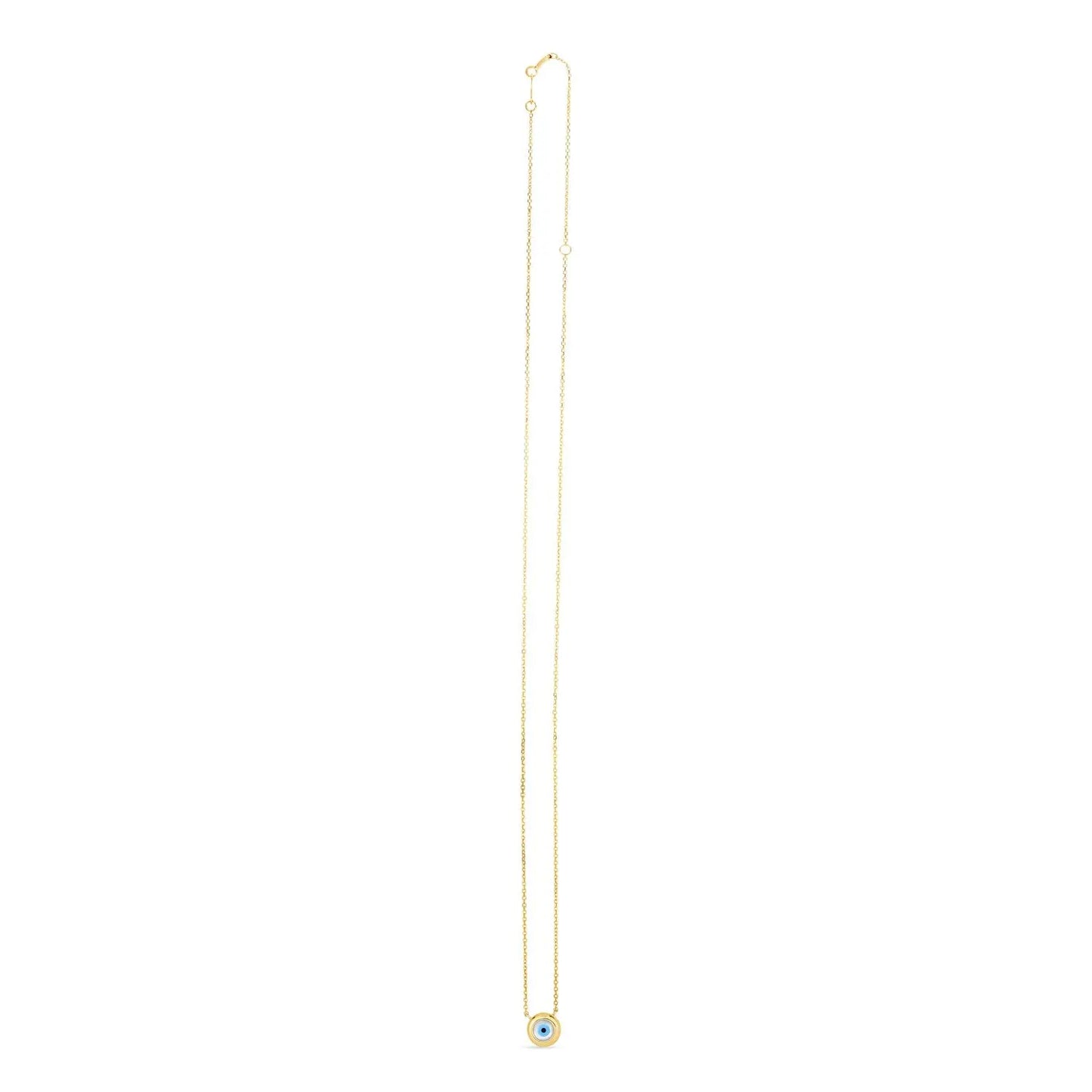 14k Yellow Gold MOP Evil Eye Necklace RCJ Necklaces  CELESTIA LUXE JEWELLERS