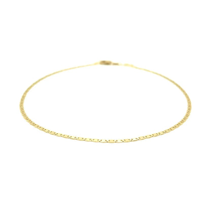 14k Yellow Gold Mariner Link Anklet 1.7mm RCJ Anklets  CELESTIA LUXE JEWELLERS