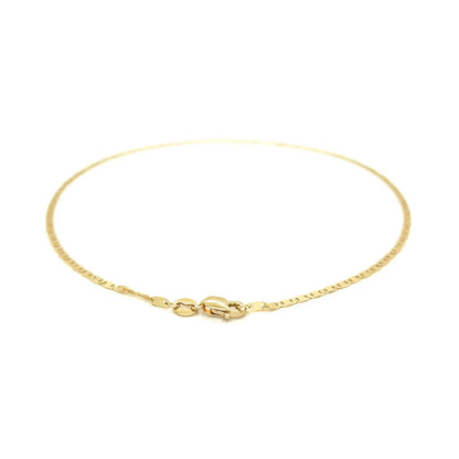 14k Yellow Gold Mariner Link Anklet 1.7mm RCJ Anklets  CELESTIA LUXE JEWELLERS