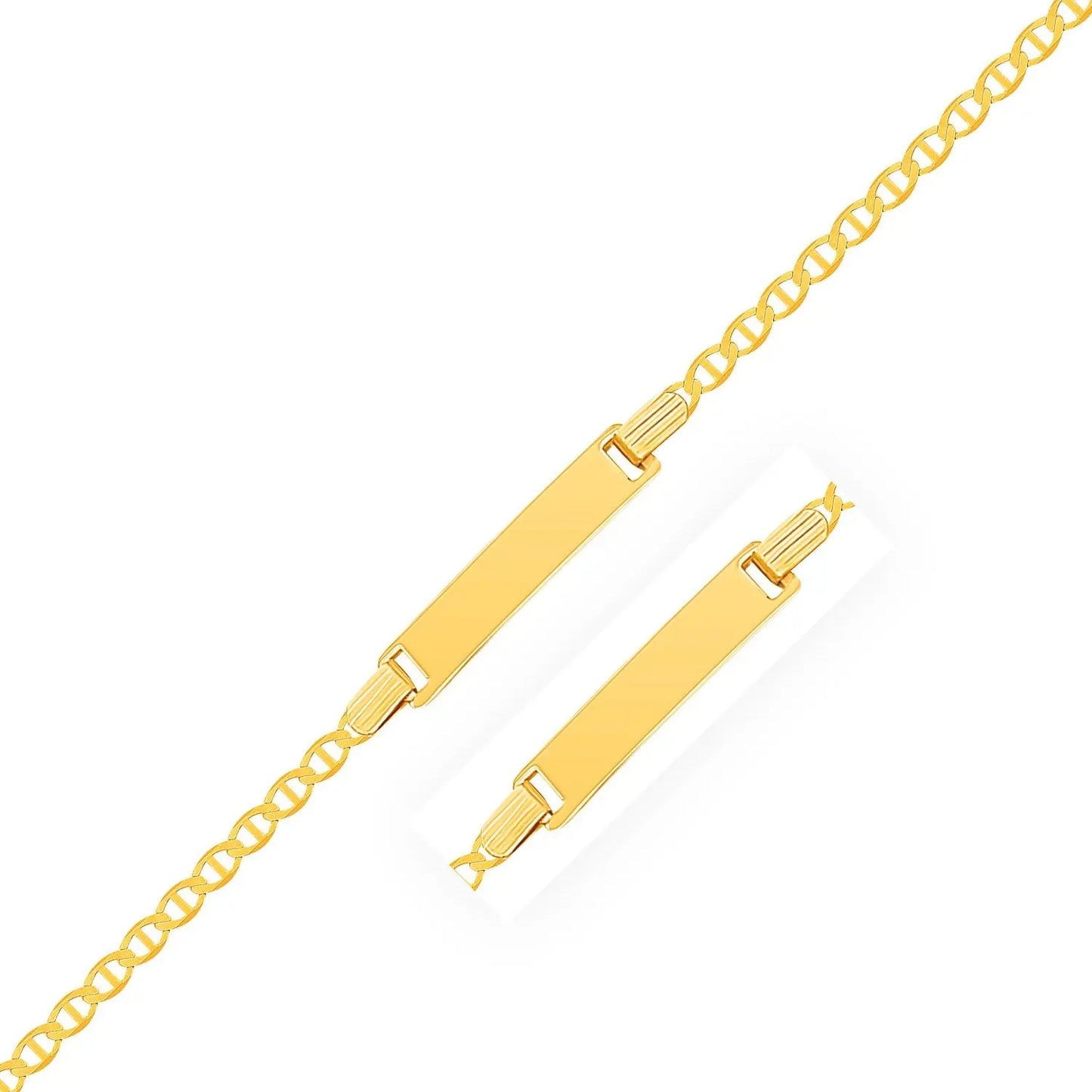 14k Yellow Gold Mariner Style Link Childrens ID Bracelet (2.10 mm) RCJ Bracelets  CELESTIA LUXE JEWELLERS
