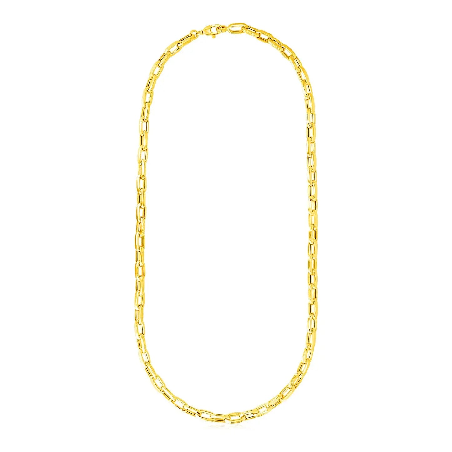 14k Yellow Gold Mens Paperclip Chain Necklace RCJ Necklaces  CELESTIA LUXE JEWELLERS