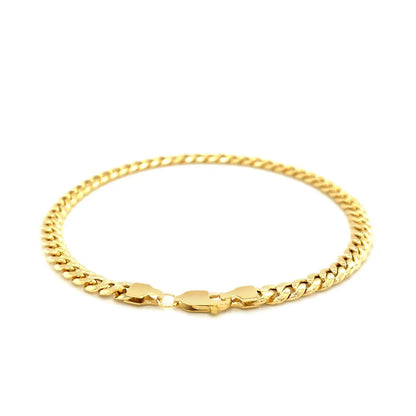 14k Yellow Gold Miami Cuban Semi Solid Bracelet (4.50 mm) RCJ Bracelets  CELESTIA LUXE JEWELLERS