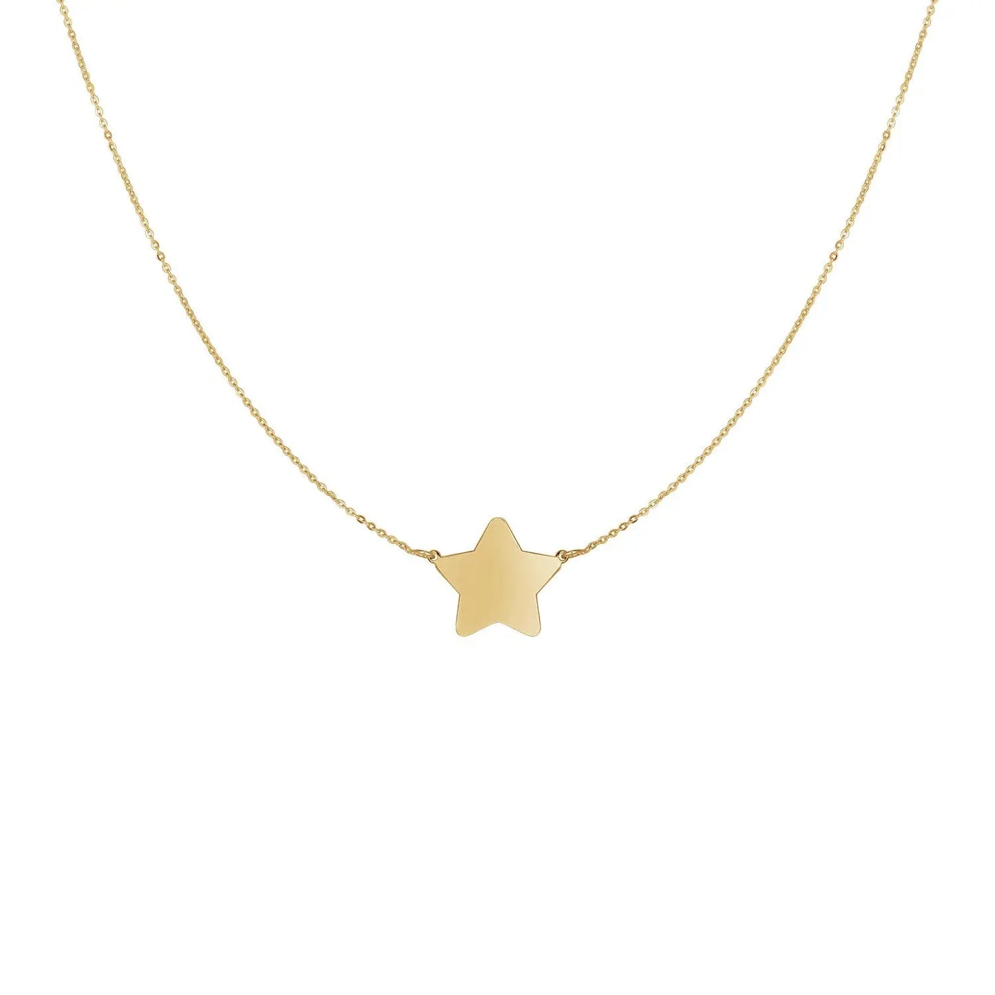 14k Yellow Gold Necklace with Five Pointed Star RCJ Necklaces  CELESTIA LUXE JEWELLERS