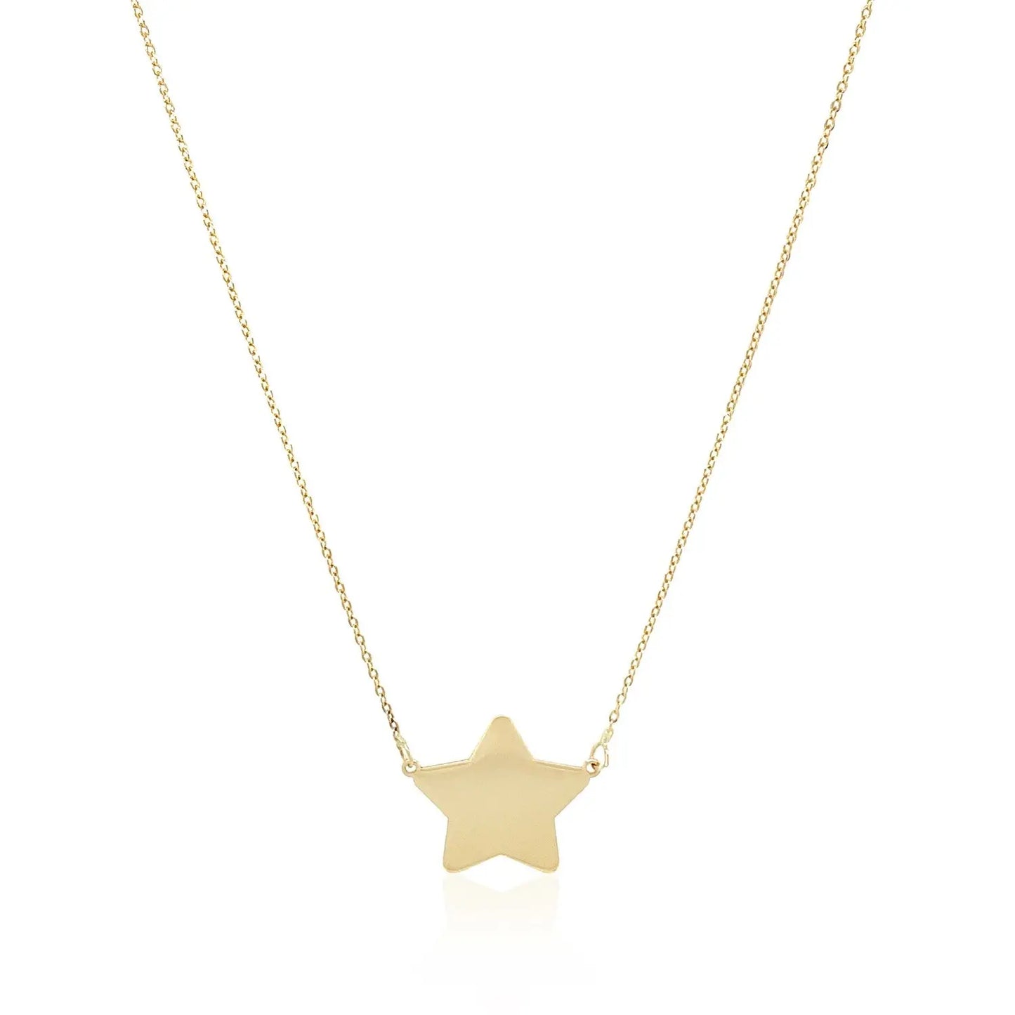 14k Yellow Gold Necklace with Five Pointed Star RCJ Necklaces  CELESTIA LUXE JEWELLERS
