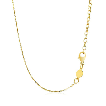 14k Yellow Gold Necklace with Polished Curved Bar Pendant RCJ Necklaces  CELESTIA LUXE JEWELLERS