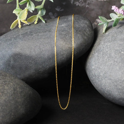 14k Yellow Gold Oval Cable Link Chain (0.85 mm) RCJ Chains  CELESTIA LUXE JEWELLERS