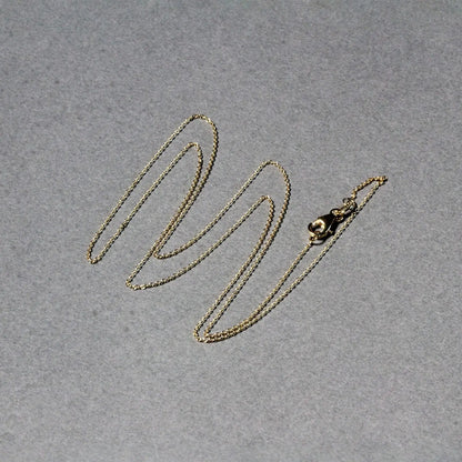 14k Yellow Gold Oval Cable Link Chain (0.85 mm) RCJ Chains  CELESTIA LUXE JEWELLERS