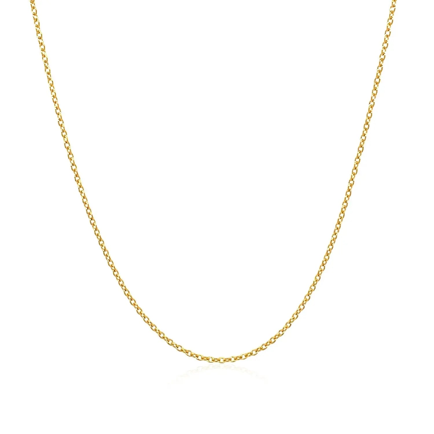 14k Yellow Gold Oval Cable Link Chain (0.97 mm) RCJ Chains  CELESTIA LUXE JEWELLERS