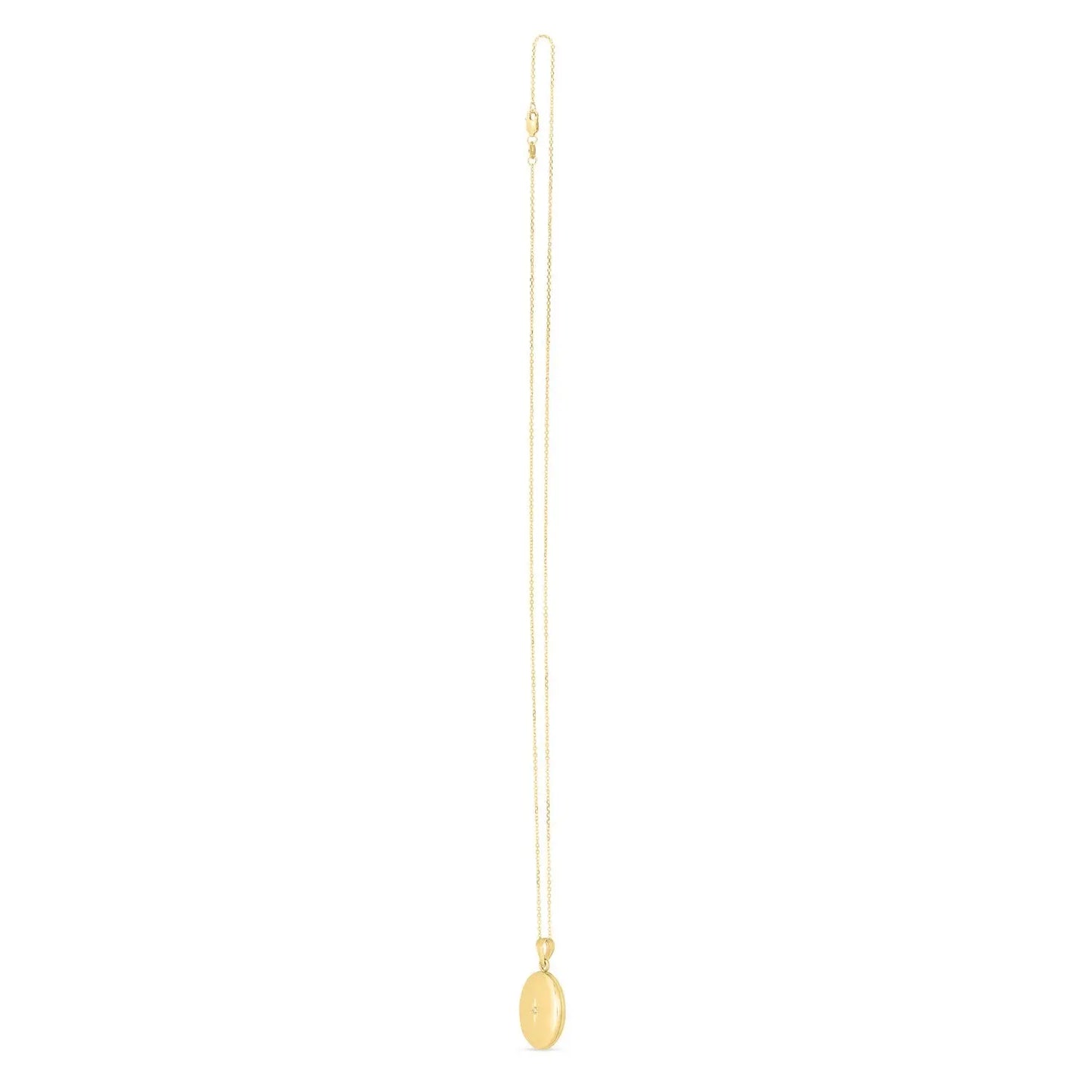 14k Yellow Gold Oval North Star Locket Necklace RCJ Necklaces  CELESTIA LUXE JEWELLERS