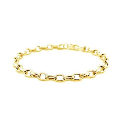 14k Yellow Gold Oval Rolo Bracelet  (4.60 mm) RCJ Bracelets  CELESTIA LUXE JEWELLERS