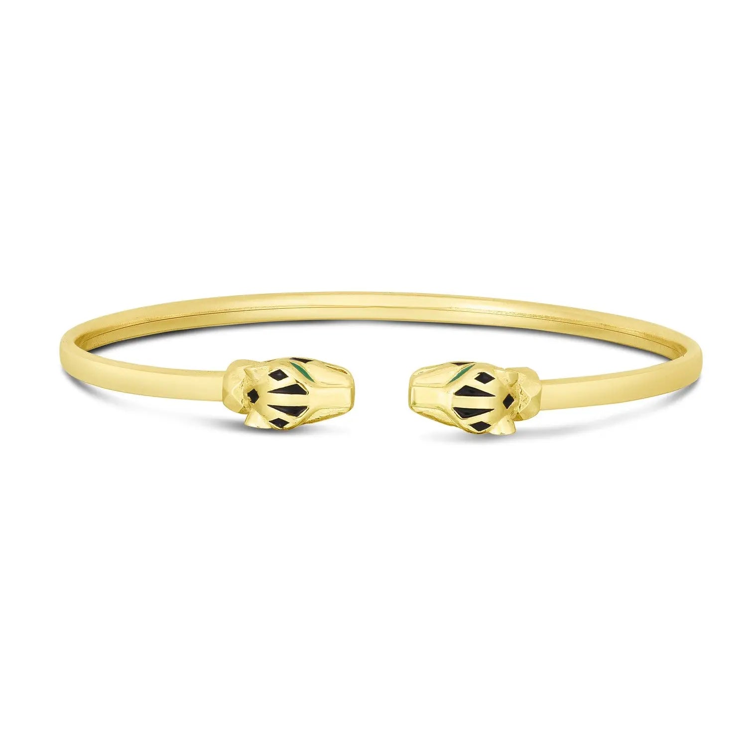 14k Yellow Gold Panther Bangle (3.00 mm) RCJ Bangles  CELESTIA LUXE JEWELLERS