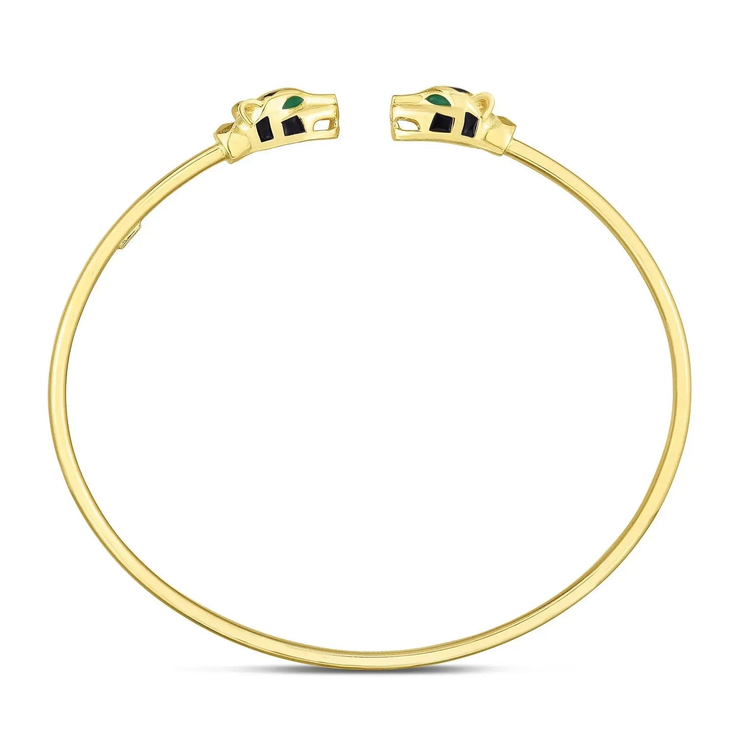 14k Yellow Gold Panther Bangle (3.00 mm) RCJ Bangles  CELESTIA LUXE JEWELLERS