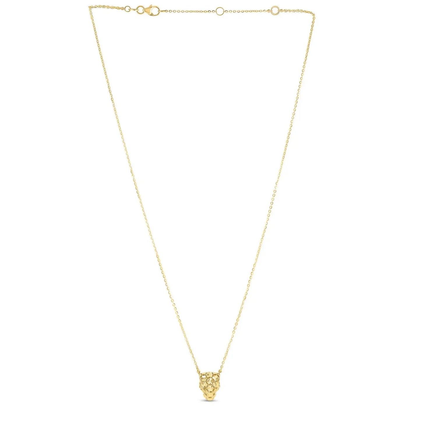 14k Yellow Gold Panther Head Necklace RCJ Necklaces  CELESTIA LUXE JEWELLERS