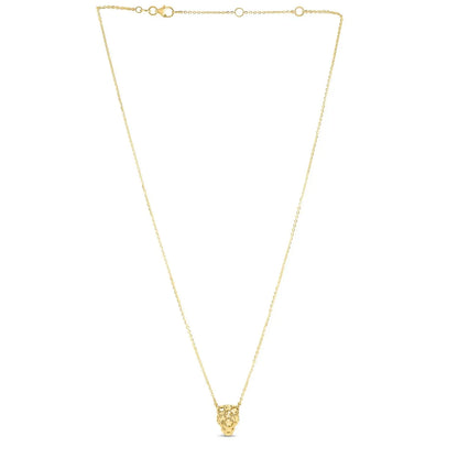 14k Yellow Gold Panther Head Necklace RCJ Necklaces  CELESTIA LUXE JEWELLERS