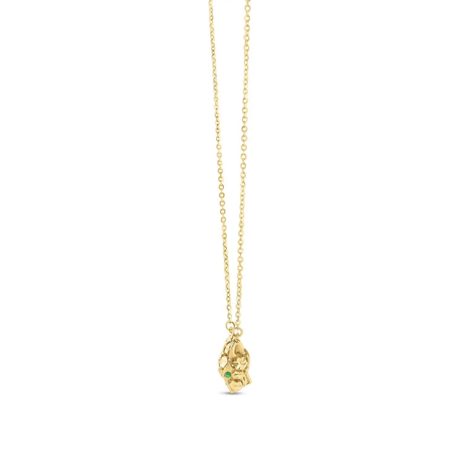 14k Yellow Gold Panther Head Necklace RCJ Necklaces  CELESTIA LUXE JEWELLERS
