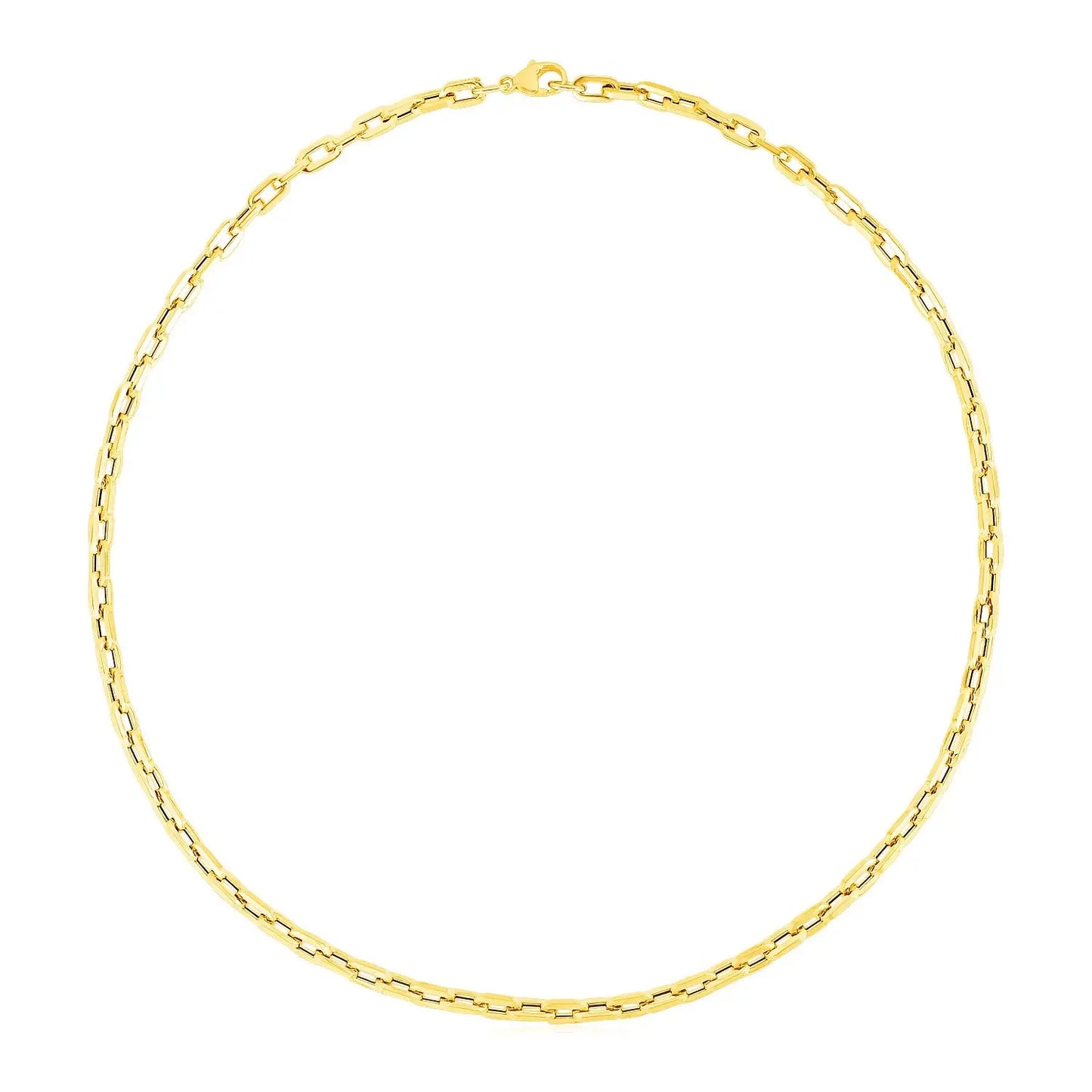 14k Yellow Gold Paperclip Chain Necklace RCJ Necklaces  CELESTIA LUXE JEWELLERS