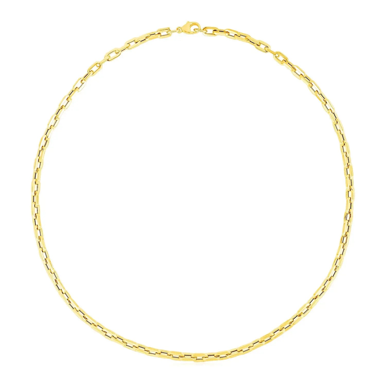 14k Yellow Gold Paperclip Chain Necklace RCJ Necklaces  CELESTIA LUXE JEWELLERS