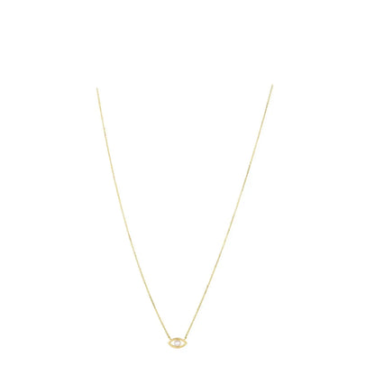 14k Yellow Gold Pearl Evil Eye Necklace RCJ Necklaces  CELESTIA LUXE JEWELLERS