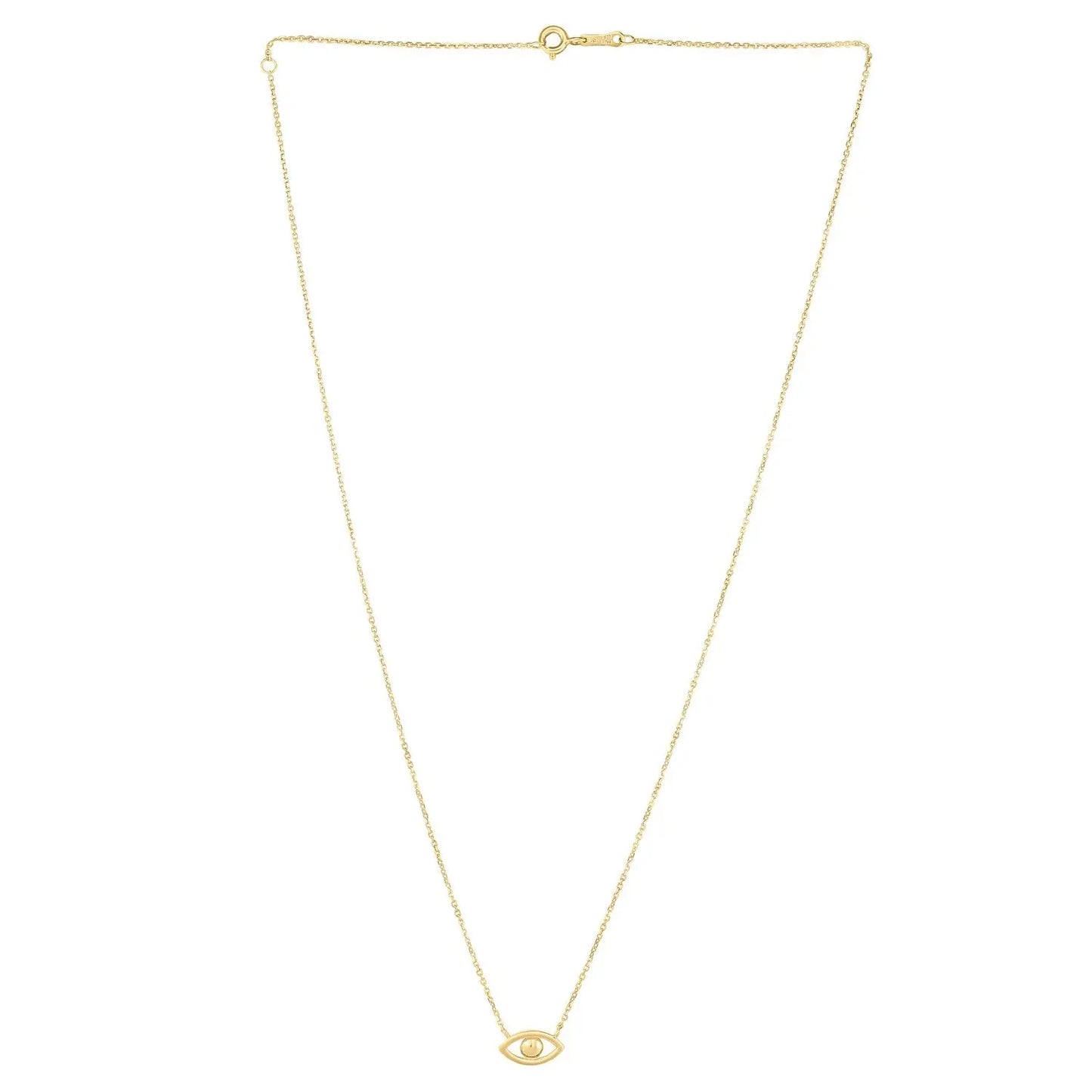14k Yellow Gold Pearl Evil Eye Necklace RCJ Necklaces  CELESTIA LUXE JEWELLERS
