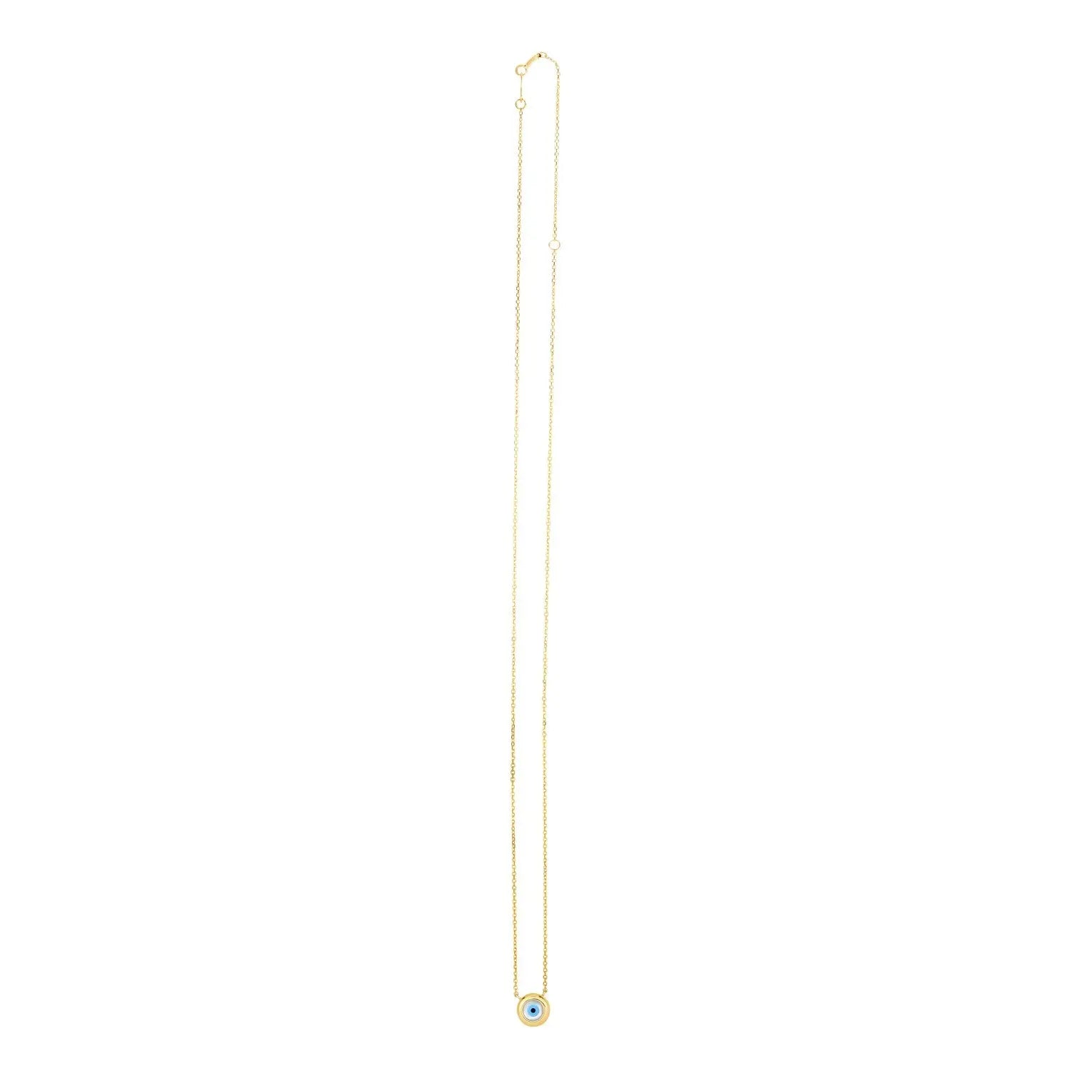 14k Yellow Gold Pearl Evil Eye Necklace RCJ Necklaces  CELESTIA LUXE JEWELLERS