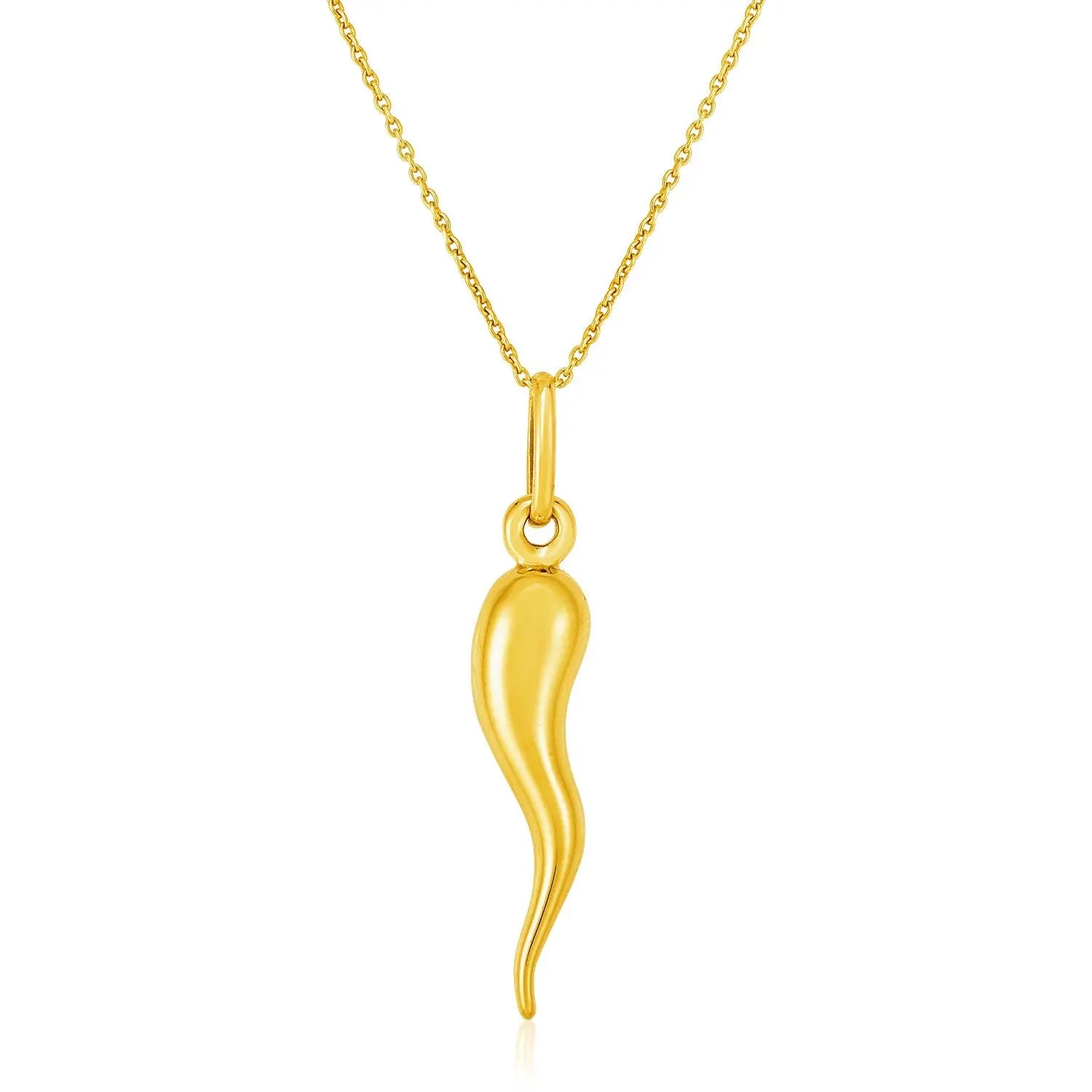14k Yellow Gold Pendant with Polished Abstract Swirl RCJ Pendants  CELESTIA LUXE JEWELLERS