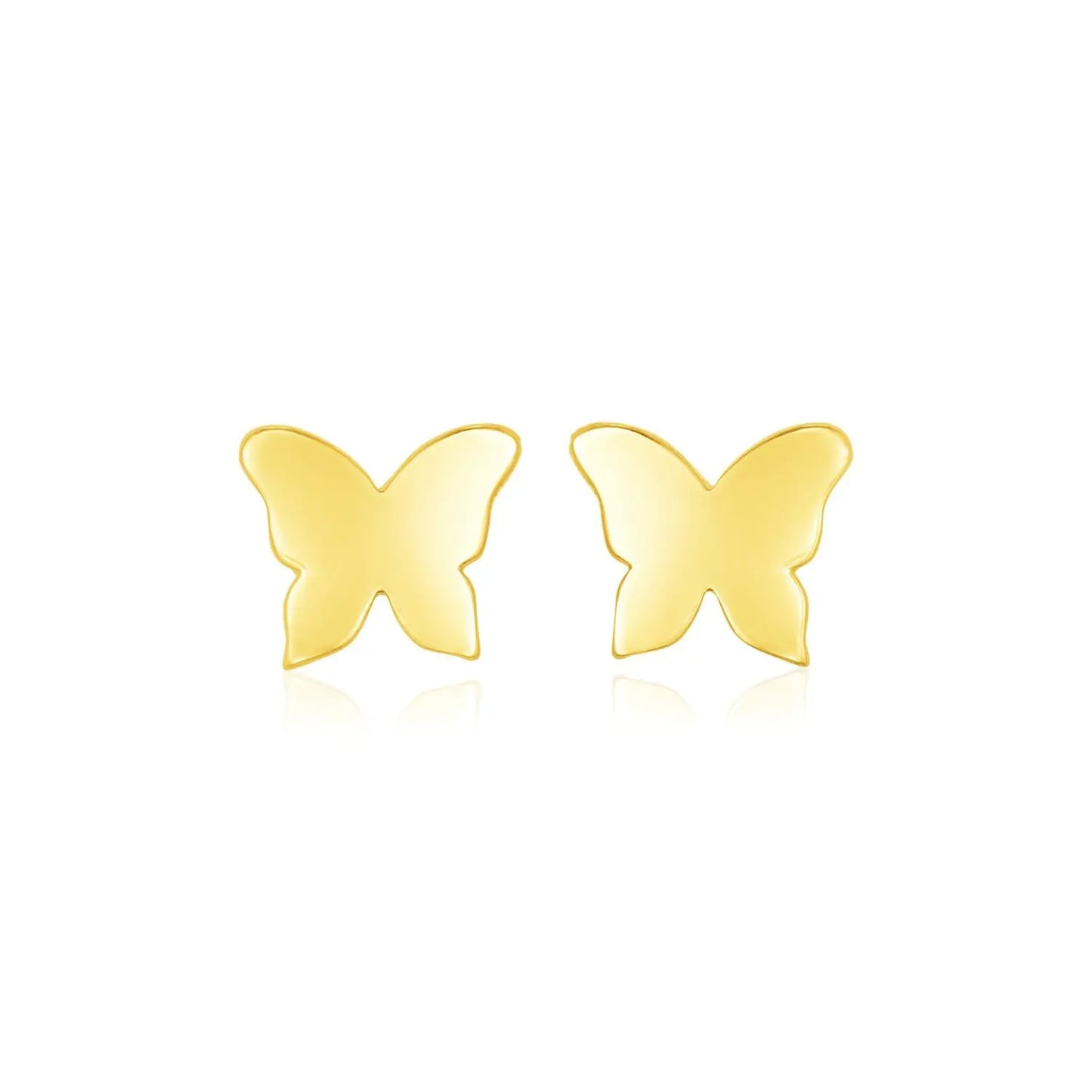 14k Yellow Gold Polished Butterfly Earrings RCJ Earrings  CELESTIA LUXE JEWELLERS