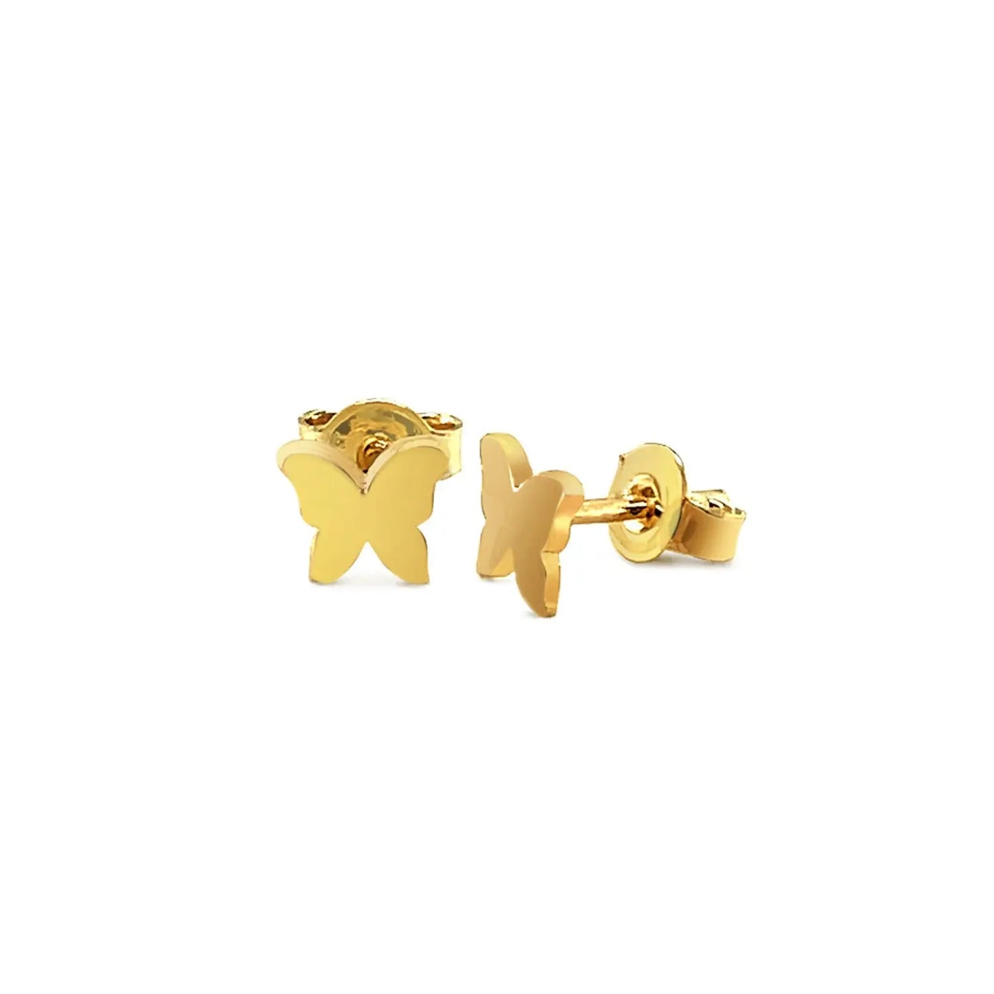 14k Yellow Gold Polished Butterfly Earrings RCJ Earrings  CELESTIA LUXE JEWELLERS