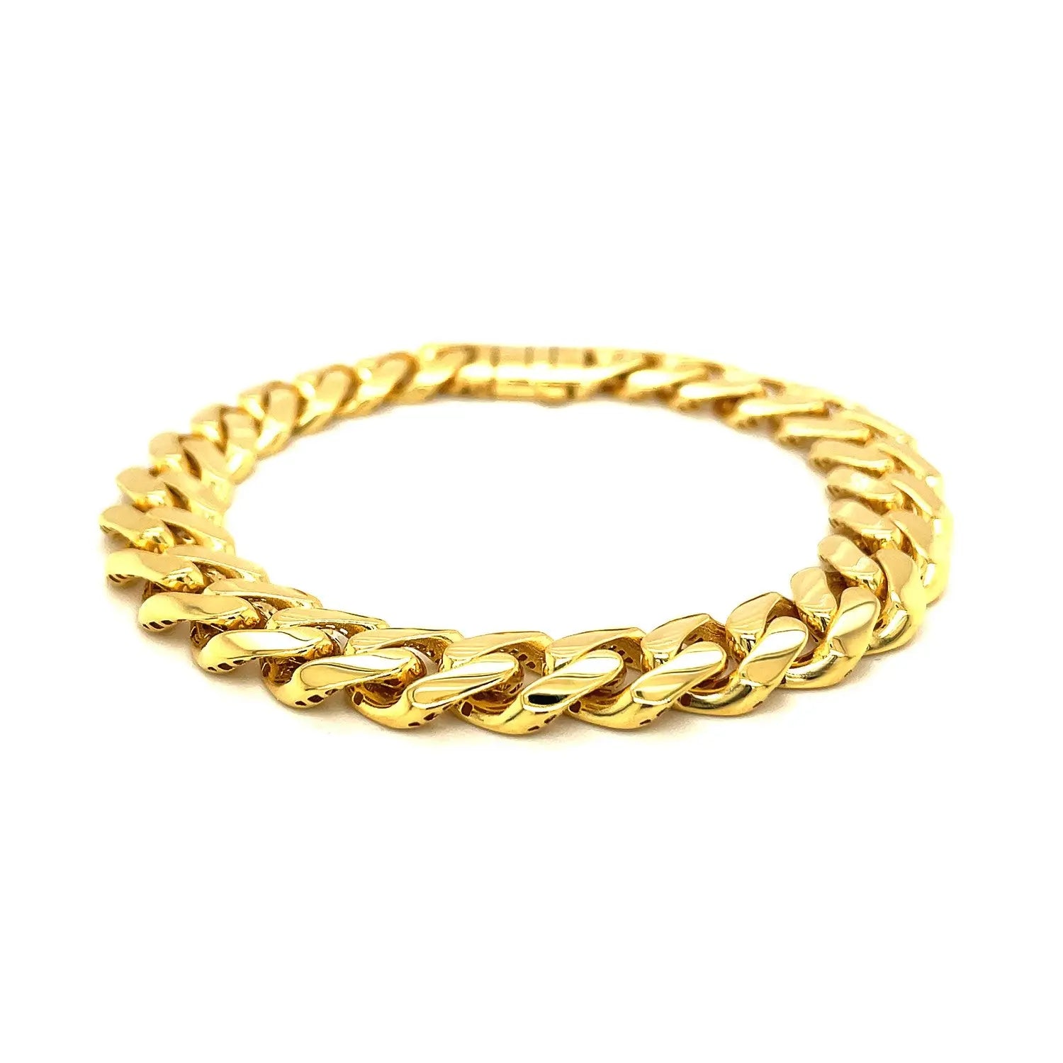 14k Yellow Gold Polished Curb Chain Bracelet (11.50 mm) RCJ Bracelets  CELESTIA LUXE JEWELLERS