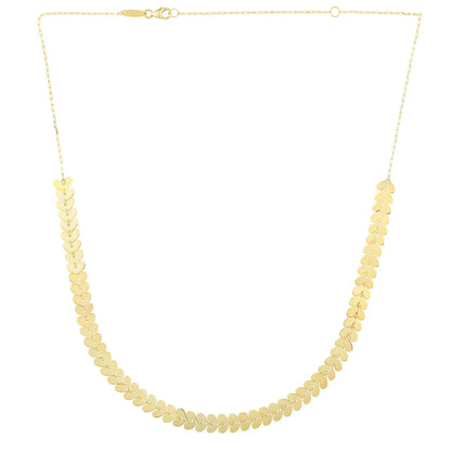 14k Yellow Gold Polished Heart Link Chain Necklace RCJ Necklaces  CELESTIA LUXE JEWELLERS