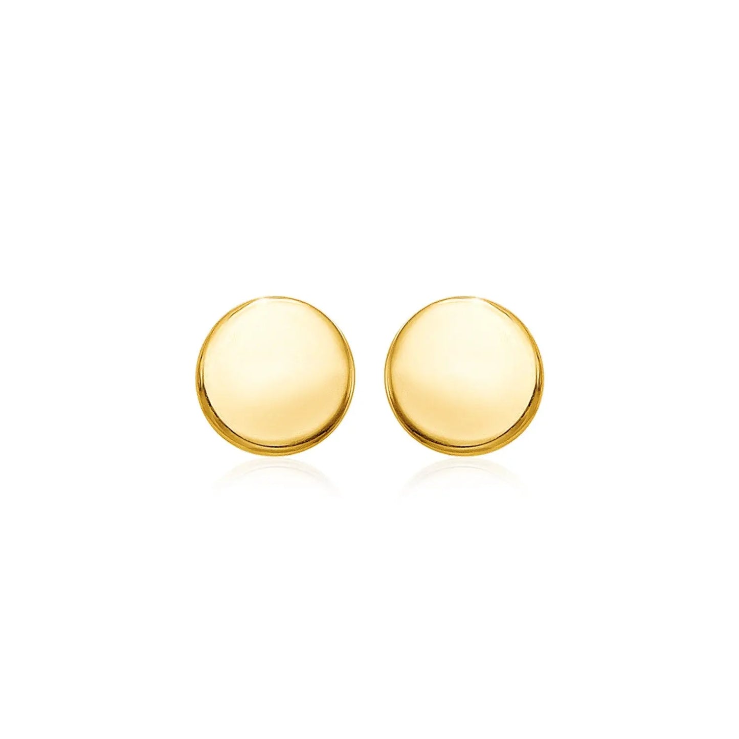 14k Yellow Gold Polished Round Post Earrings(5.5mm) RCJ Earrings  CELESTIA LUXE JEWELLERS