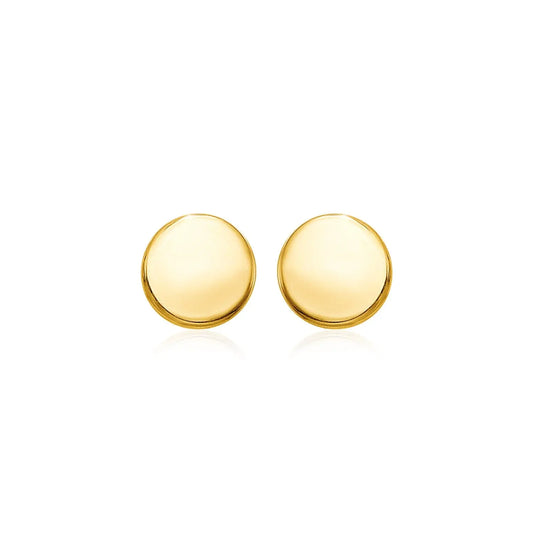 14k Yellow Gold Polished Round Post Earrings(5.5mm) RCJ Earrings  CELESTIA LUXE JEWELLERS
