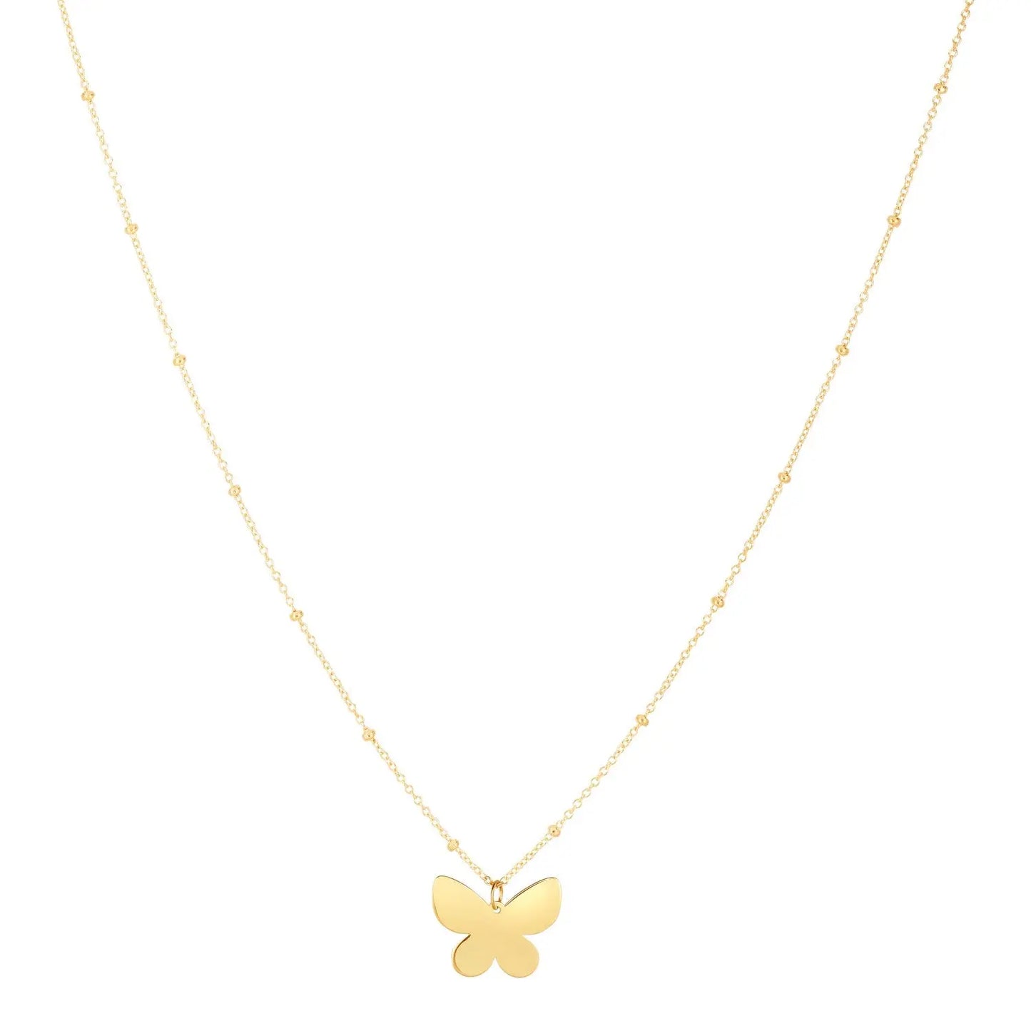 14k Yellow Gold Ppillon Butterfly Necklace RCJ Necklaces  CELESTIA LUXE JEWELLERS
